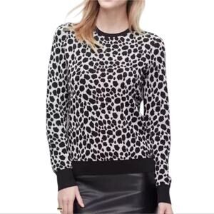 ANN‎ TAYLOR Wool Blend Chic Leopard Print Sweater Size Medium Tall